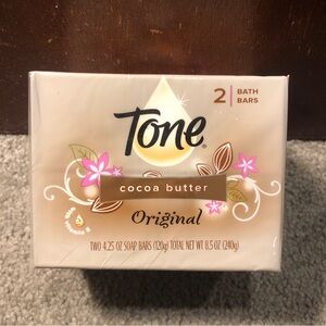 Tone Original Cocoa Butter With Vitamin E Bar Soap, Pack of 2 - 4.25 Oz